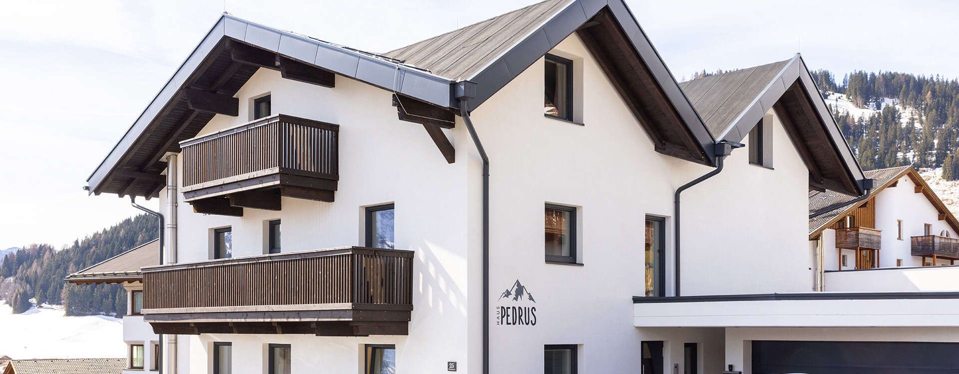 Haus Pedrus Außenansicht im Winter