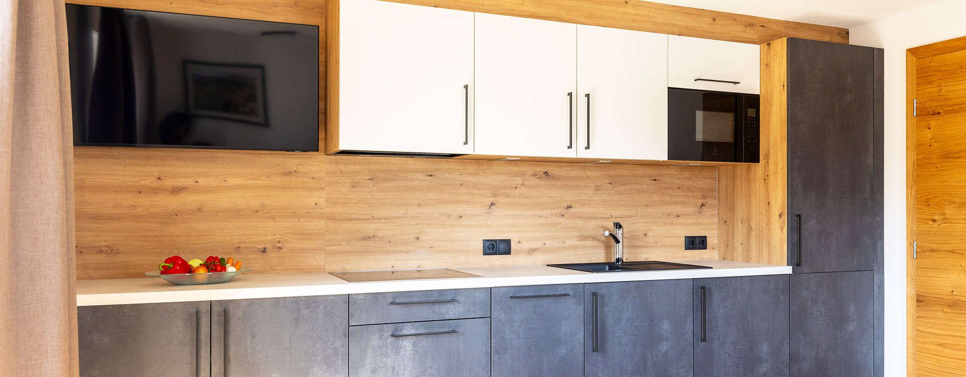 Küche im Appartement im Haus Pedrus